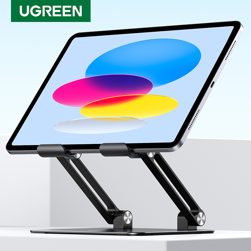 Xiaomi Tablet Accessories - UGREEN ขาตั้งแท็บเล็ตผู้ถือ iPad ใหม่2021 Samsung ขาตั้งโทรศัพท์อลูมิเนียมพับขาตั้งแล็ปท็อปโน๊ตบุ๊คขาตั้งสนับสนุน