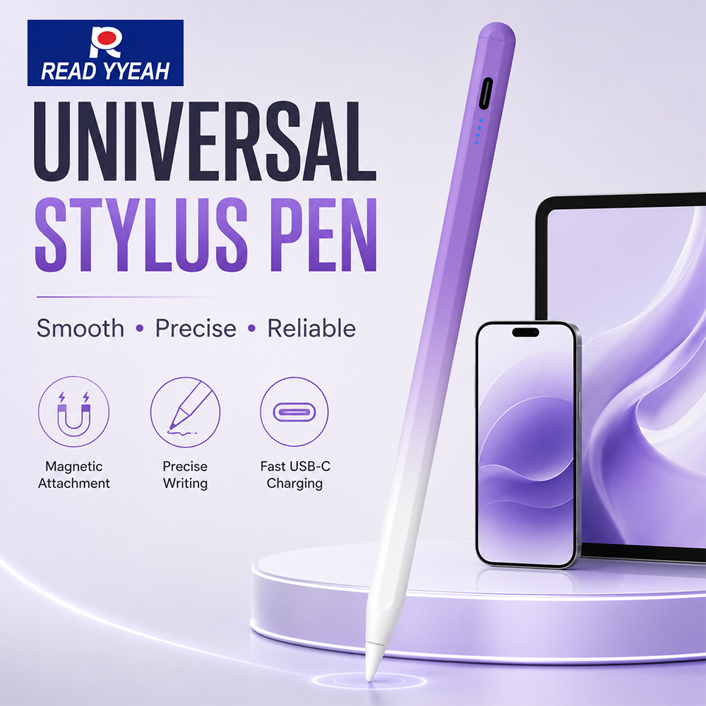 Tablet Accessories Kids - ปากกาสไตลัสอเนกประสงค์แบบแม่เหล็ก ชาร์จพลังงานจากฝ่ามือ สำหรับวาดภาพ ใช้ได้กับ iOS Android