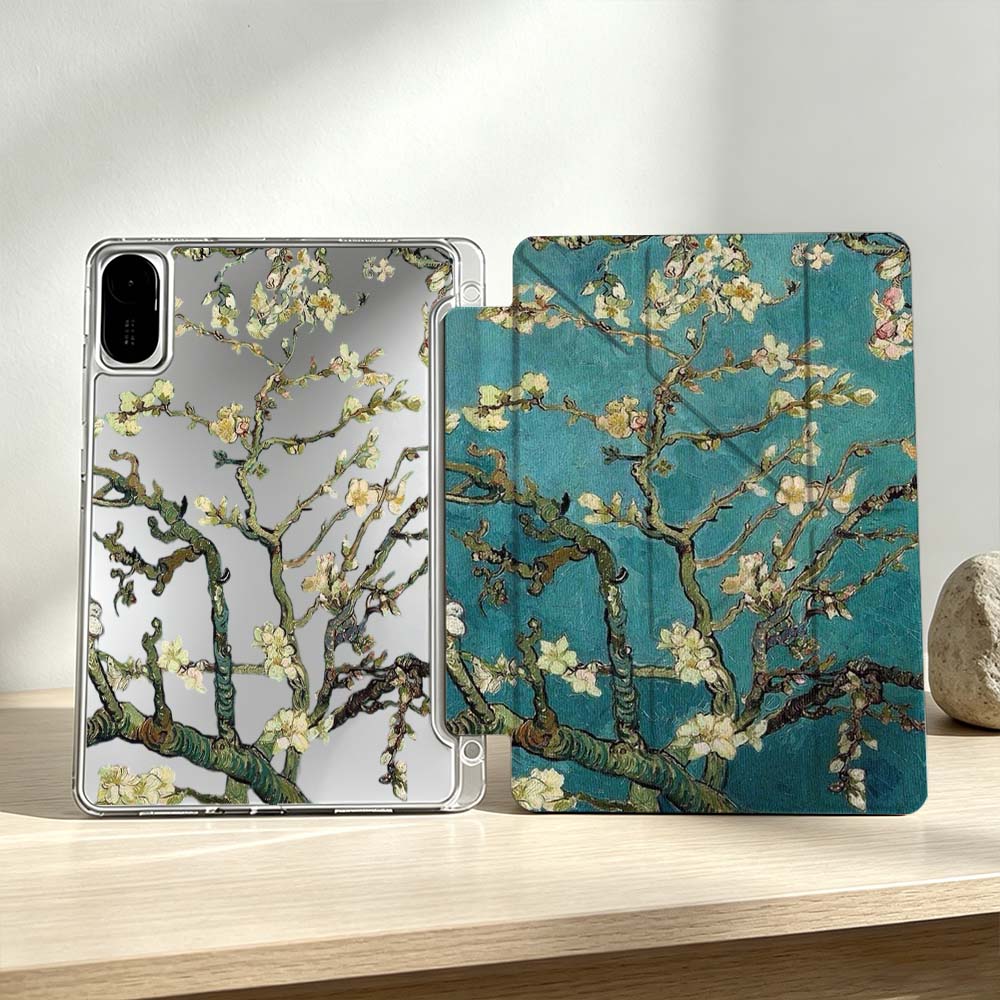 Redmi Tablet Accessories - เคสแท็บเล็ตลายดอกแอปริคอต สำหรับ Xiaomi Mi Pad 8