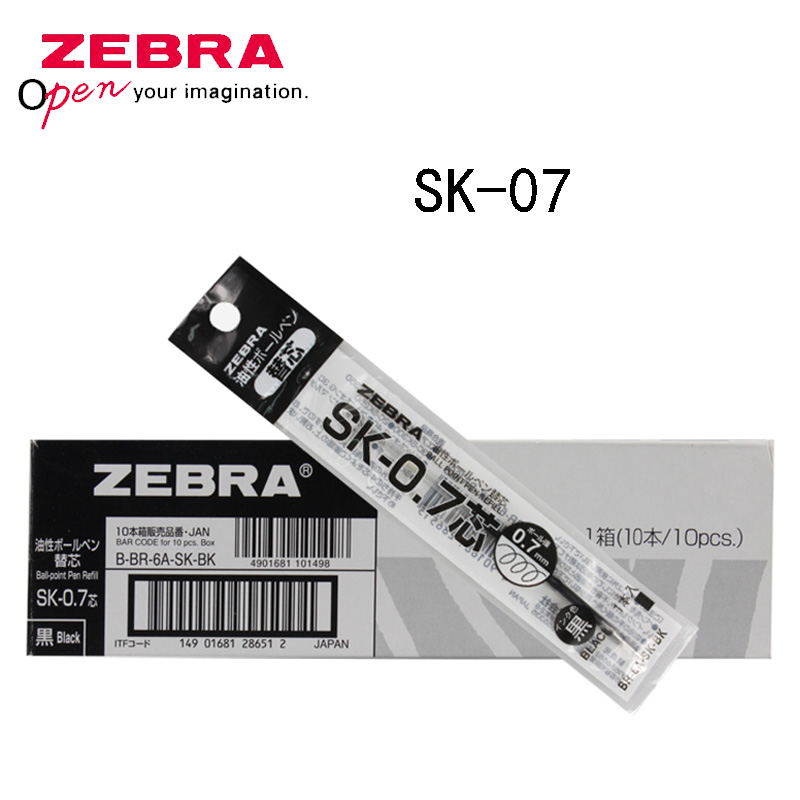 Zebra Tablet Accessories - ปากกาลูกลื่นเติม SK-0.7หลากสีลายม้าลาย12ชิ้น, รีฟิลขนาดกลาง0.7มม. เหมาะสำหรับ B4SA1ปากกาอเนกประสงค์