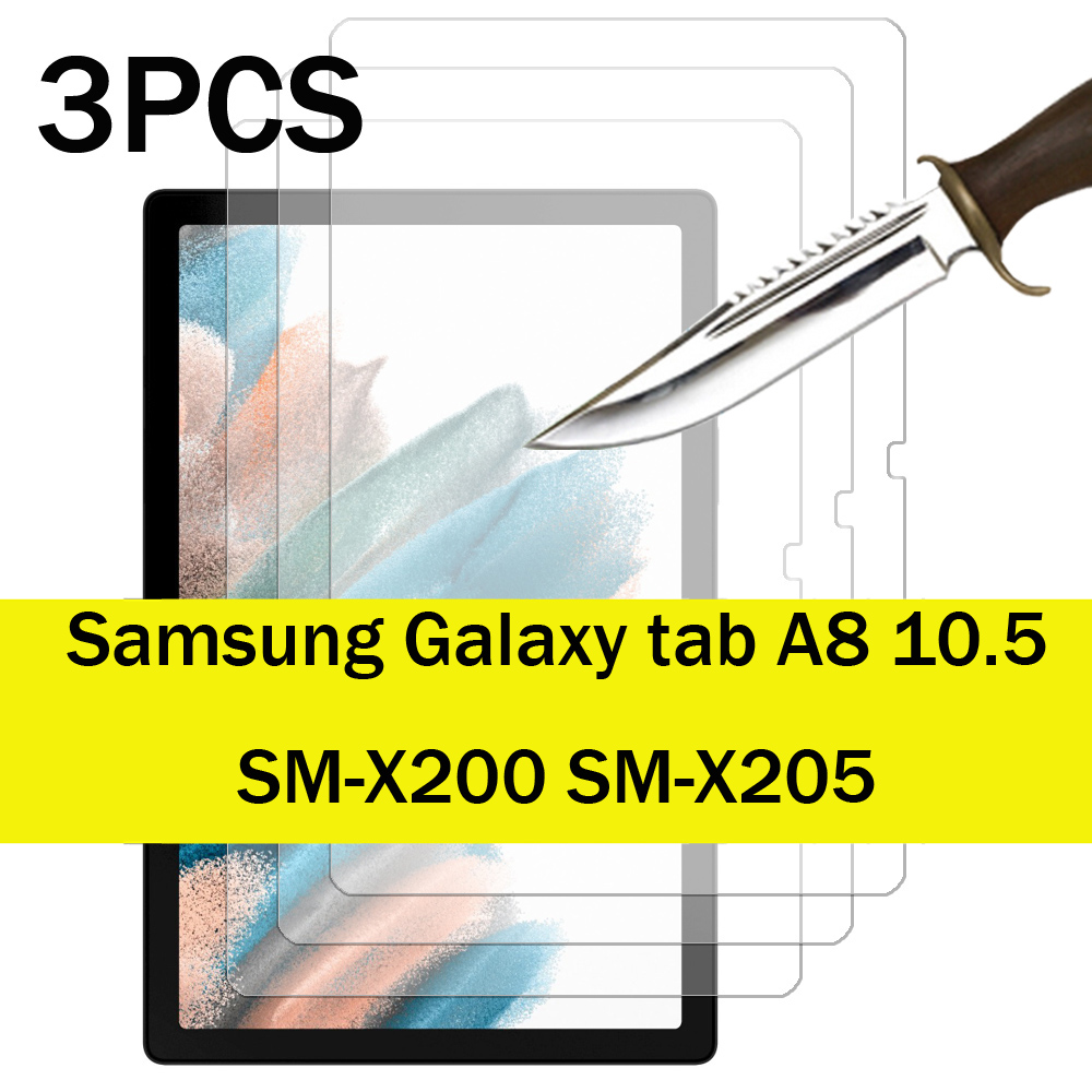 Temu Tablet Accessories - 3PCS กระจกนิรภัยฟิล์มสำหรับซัมซุงกาแล็กซีแท็บ A8 10.5''2021 SM-X200 SM-X205